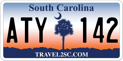 SC license plate ATY142