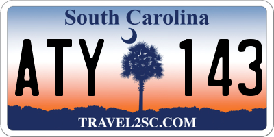 SC license plate ATY143