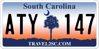 SC license plate ATY147