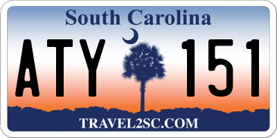 SC license plate ATY151