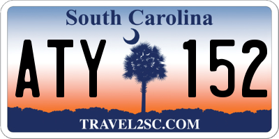 SC license plate ATY152