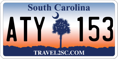 SC license plate ATY153