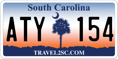 SC license plate ATY154