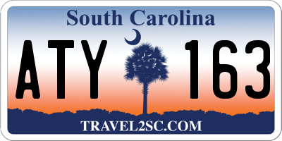 SC license plate ATY163