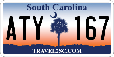 SC license plate ATY167