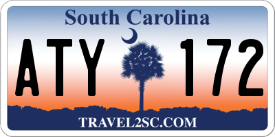 SC license plate ATY172