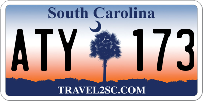 SC license plate ATY173