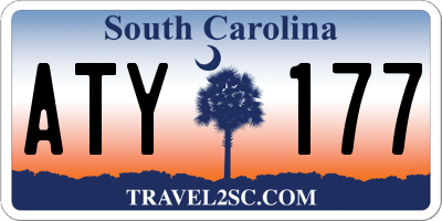 SC license plate ATY177