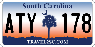 SC license plate ATY178
