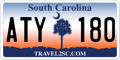 SC license plate ATY180