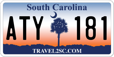 SC license plate ATY181