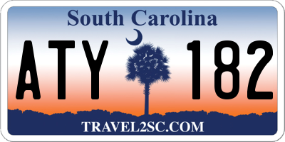 SC license plate ATY182