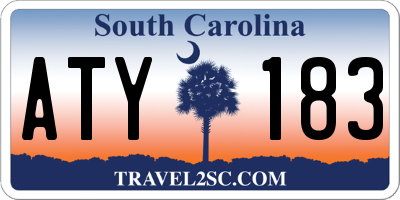 SC license plate ATY183