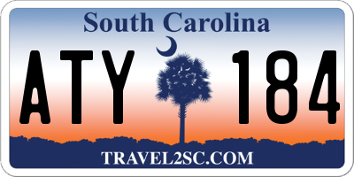 SC license plate ATY184