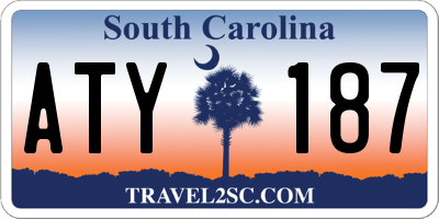 SC license plate ATY187