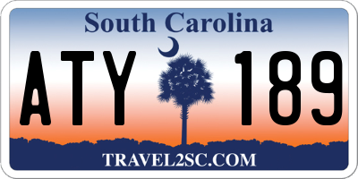 SC license plate ATY189