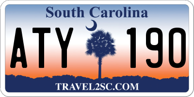 SC license plate ATY190