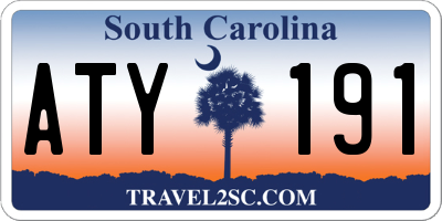SC license plate ATY191