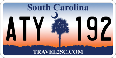 SC license plate ATY192