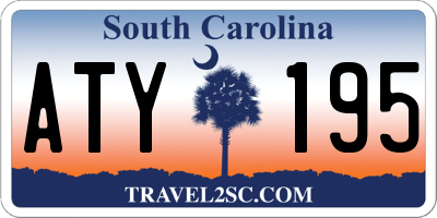 SC license plate ATY195