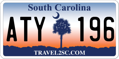 SC license plate ATY196