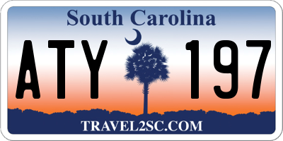 SC license plate ATY197