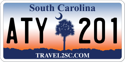 SC license plate ATY201