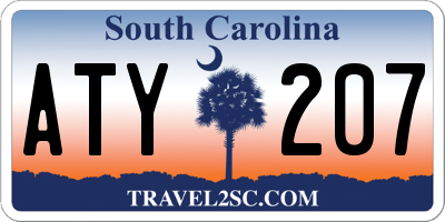 SC license plate ATY207