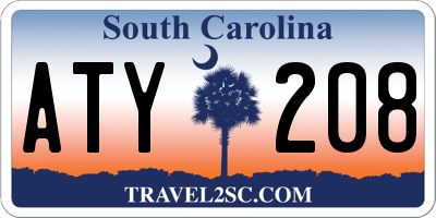 SC license plate ATY208