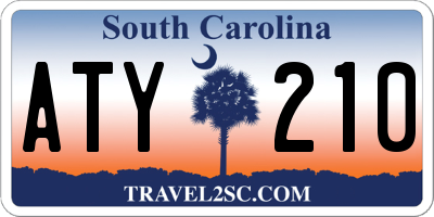 SC license plate ATY210