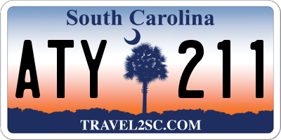 SC license plate ATY211