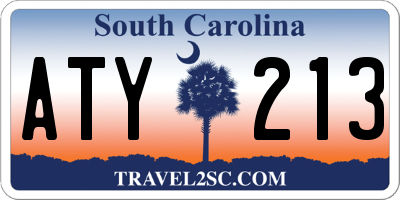 SC license plate ATY213