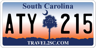 SC license plate ATY215