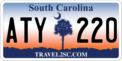 SC license plate ATY220