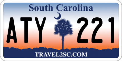 SC license plate ATY221