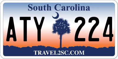 SC license plate ATY224