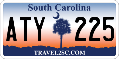 SC license plate ATY225