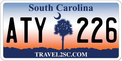 SC license plate ATY226