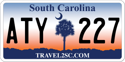 SC license plate ATY227
