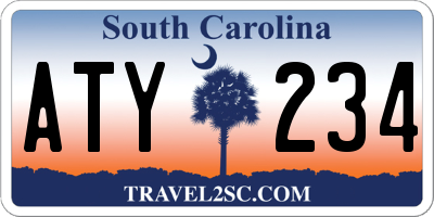 SC license plate ATY234