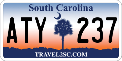 SC license plate ATY237
