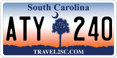 SC license plate ATY240