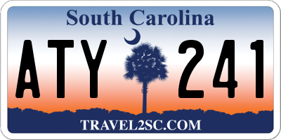 SC license plate ATY241