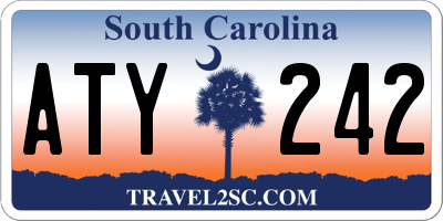 SC license plate ATY242