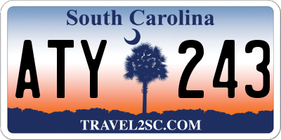 SC license plate ATY243