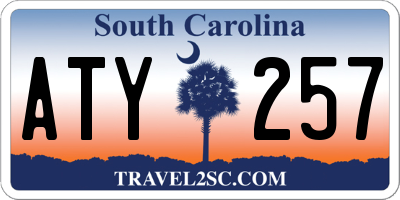 SC license plate ATY257