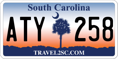 SC license plate ATY258