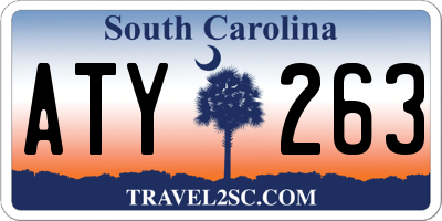 SC license plate ATY263