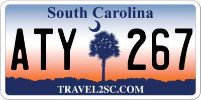 SC license plate ATY267
