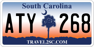 SC license plate ATY268